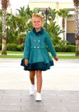 Coat DOLLY turquoise-green