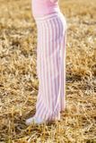 Trousers LOOSE pink strip