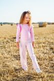 Trousers LOOSE pink strip