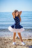 Dress PRIMAVERA™ navy blue flamingo
