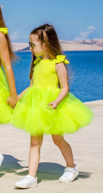 Dress AIDA neon yellow